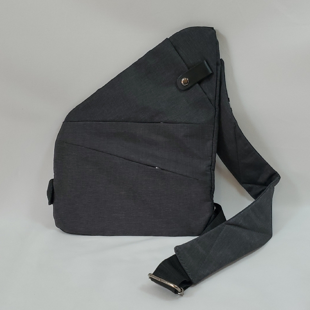 Anti Theft Travel Bag, Crossbody Bag, Unisex ~ Gray - Picture 8 of 16